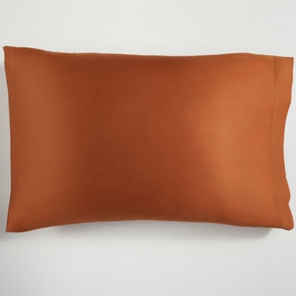 West Elm Silky TENCEL™ King Pillowcase, Retail Price $49.00US, Color Teracotta - Picture 1 of 7